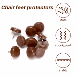 100 PCS Chair Table Furniture Leg Bottom Feet Plastic Pads Skid Nail