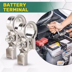 1 Pair Battery Terminals Connectors Clamps Copper Terminal Kit 17mm