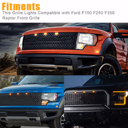 3X Smoked Lens Amber LED Front Grille Running Lights Lamps for Ford