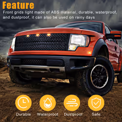 3X Smoked Lens Amber LED Front Grille Running Lights Lamps for Ford