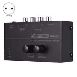 PP500 Ultra-Compact Phono Preamp Pre Amp Preamplifier EU Plug