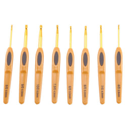 8Pcs Crochet Hook Sewing Tool Aluminum Alloy DIY Portable
