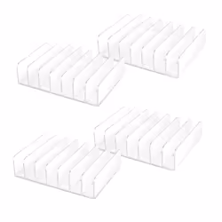 4 Pcs Clear Acrylic CD Holder with Tackable CD DVD Display Rack