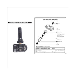 4Pcs TPMS Tire Pressure Monitor Sensor 315/433MHZ for-Autel Black
