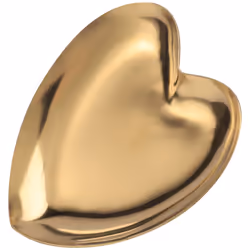 Heart Shaped Jewelry Serving Plate Metal Tray Storage Gold