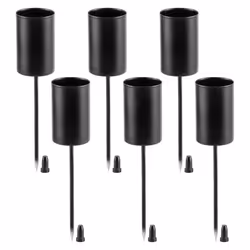 Candle Holders, Advent Wreath, Candle Sticks, 6Pcs Black