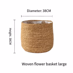 Seagrass Flower Pot - Woven Plant Pot - Decorative Plant Basket S