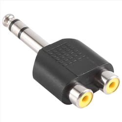 Male Stereo To 2 Dual RCA Female Y Splitter Audio Adapter Converter