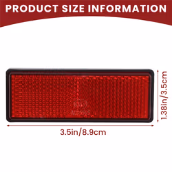 rectangle red Reflectors Universal For Motorcycles ATV Dirt Bikes