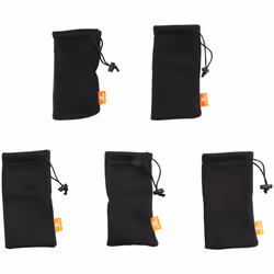 HAWEEL 5-Pack Nylon Mesh Storage Bag - 3.5 x 7.3 Inch(Black)