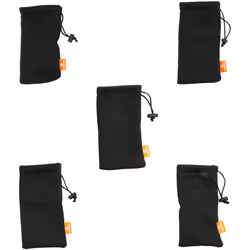 HAWEEL 5-Pack Nylon Mesh Storage Bag - 3.5 x 7.3 Inch(Black)