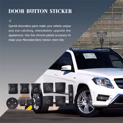 12PCS Car Window Switch Button Sticker for Mercedes Benz GLK ML Class