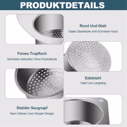 Multi-Functional Drain Basket, Swan Sink Strainer Basket