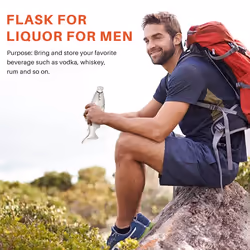 1 Set Fish-Shape 5Oz Bottle Mini Pocket Flask Drinkware for Outdoor