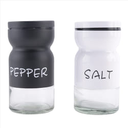 Farmhouse Salt and Pepper Shakers Set with Adjustable Lids, Modern