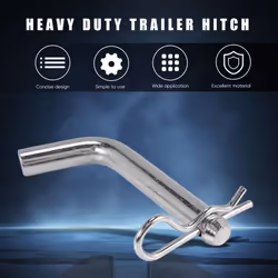 Trailer Hitch Pin and Clip 5/8-Inch Diameter Heavy Duty Trailer Hitch