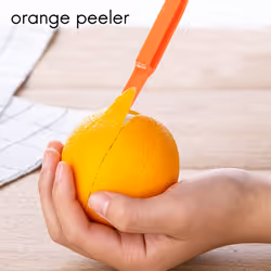 6PCS Easy Orange Citrus Peeler in Bright Orange Color Kitchen Tool