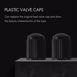 20pcs Plastic Bike Valve Dust Caps Black