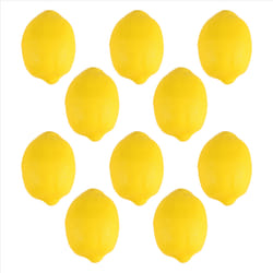 Fake Fruit Decoration Artificial Simulation Yellow Lemon 10pcs Set