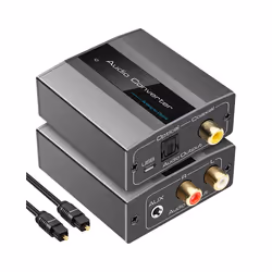 Analog to Digital Audio Converter RCA to Optical with Optical Cable