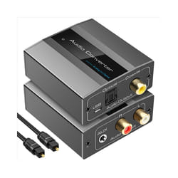 Analog to Digital Audio Converter RCA to Optical with Optical Cable