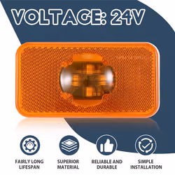Marker Light Amber Indicator Lamp 4 LED for Volvo Trucks FM/FH