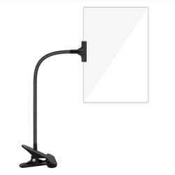 5X Magnifying Glass with Clip, 6x3.5 inch Magnifier with Clamp