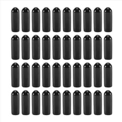 100Pcs Rubber End Caps 4Mm ID PVC Round Tube Bolt Cap Cover Black