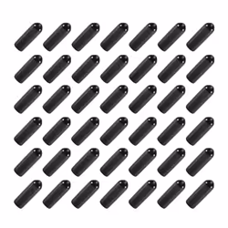 100Pcs Rubber End Caps 4Mm ID PVC Round Tube Bolt Cap Cover Black
