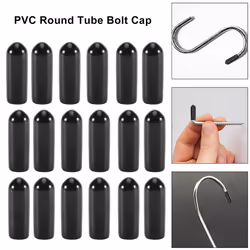 100Pcs Rubber End Caps 4Mm ID PVC Round Tube Bolt Cap Cover Black