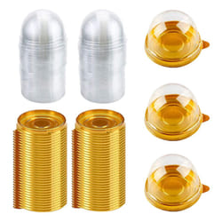 100 PCS Clear Plastic Mini Cupcake Box Round