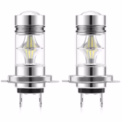1 Pair High Power LED H7 Bulb Car Fog Light Headlights 6000K White