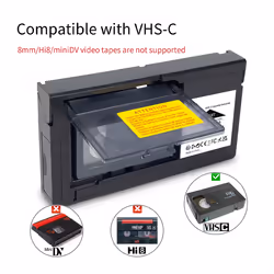 VHS-C Cassette Converter for JVC for RCA for Panasonic VHS to VHSC