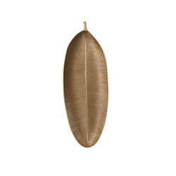 Gold Leaves Shape Serving Tray Jewelry Pallet Fruit Snack Dish(Small)