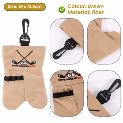 Golf Ball Storage Bag This Funny Golf Gift Golf Accessories,Brown