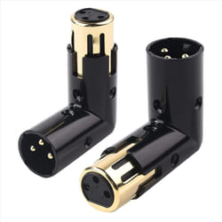 Audio Adapter Plug Adjustable Male to Female Right Angle XLR Adapter
