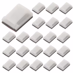 Self-Adhesive LED Strip Light Mounting Brackets Clips(100-PACK White)