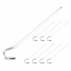 Tent Pegs 8 PCS 18cm Tent Hooks Rust Free Camping Tent Ground Pegs