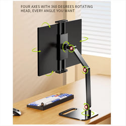 Portable Monitor Stand Adjustable 360 Swivel Bracket Tablet Holder