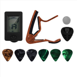 Guitar Capo Tuner for Ukulele Bass Guitar with Picks and Pick Holder
