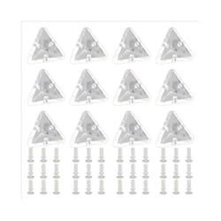 12Pcs Acrylic Corner Brackets with Semitransparent Screws Clear