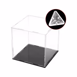 12Pcs Acrylic Corner Brackets with Semitransparent Screws Clear
