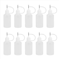 10Pcs 30Ml Plastic Squeezable Tip Applicator Bottle for Glue DIY