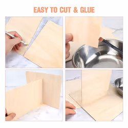 10 Pack Unfinished Wood Sheets, for House Aircraft Ship Boat Arts