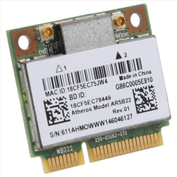 AR5B22 2.4/5GHz Dual Band Wifi Card 802.11Ac for Lenovo Y400 Y500