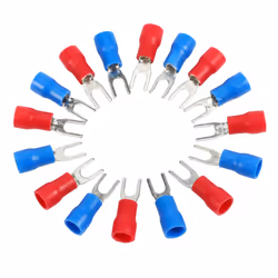 200pcs 16-14 AWG Red Blue Wire Connector Insulated Fork Terminal #4