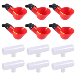 Chicken Waterer Cups, Chicken Waterer for Chicken Ducks Quail 6Pcs