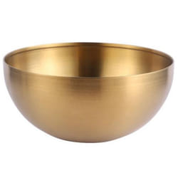 Large Capacity Stainless Steel Salad Bowls Soup Bowl,Gold,15X7CM