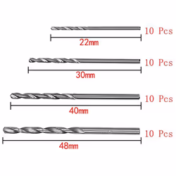 40 pcs 0.5mm-2.0mm Straight Shank Mini Drill Set Small Drill Bits