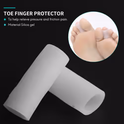 10 Pcs Silicone Gel Finger Tube Protector Toe Sleeves for Friction